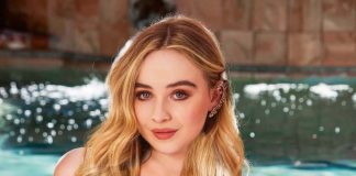 Sabrina Carpenter Posing Naked In Pool (1)