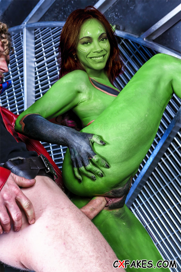 Gamora (Zoe Saldana) Having Sex WIth Peter Quill