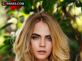Cara Delevingne Posing Topless