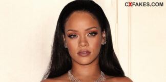 Rihanna Posing Topless