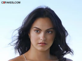 Camila Mendes Nipples In See Thru Dress