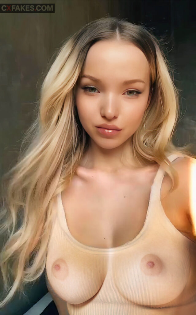 Dove Cameron Nipples In See Thru Top