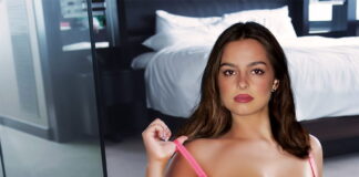 Addison Rae Sexy Pink Lingerie