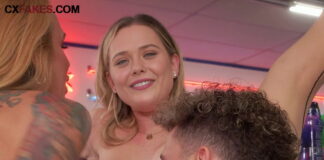 Elizabeth Olsen Threesome Porn Video